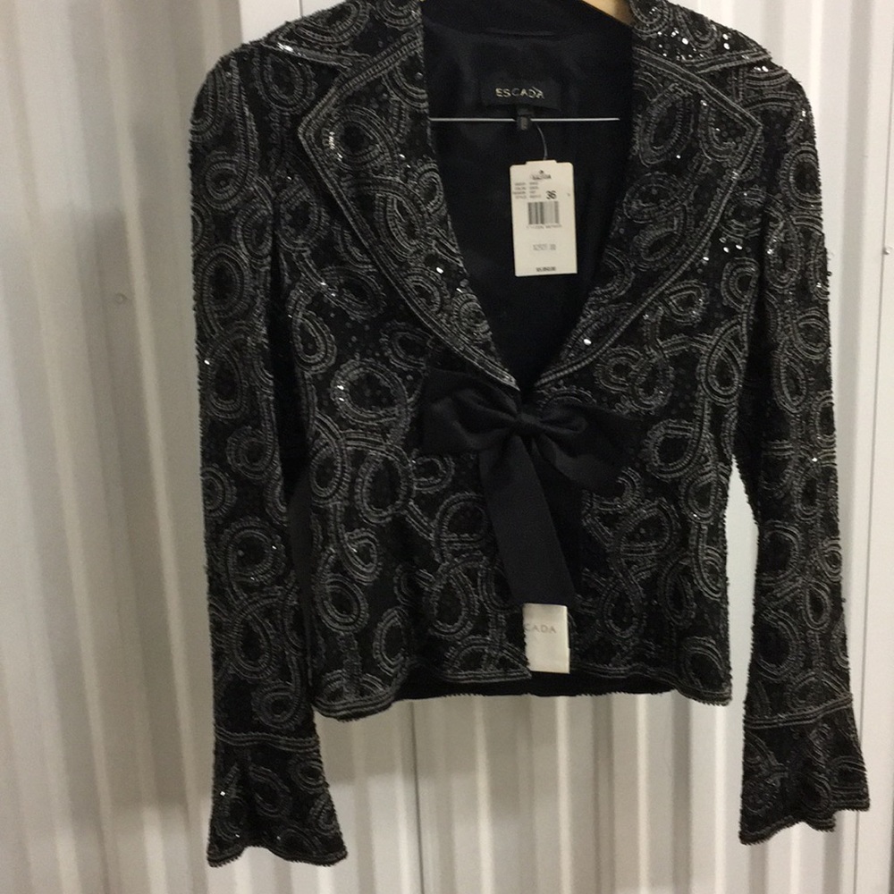 Escada evening black jacket with bow